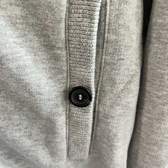 TED Baker London Sweater Womens 4 Gray Button Up Wool Blend Knit Coat - Picture 7 of 11